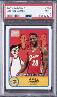 2003-04 Topps Bazooka #276 LeBron James Rookie Card - PSA MINT 9